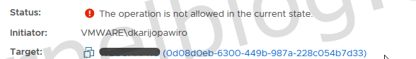 Unable to perform a VM task like vMotion or Snapshot in vCenter 6x - Step-By-Step