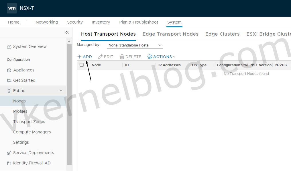 add transport node