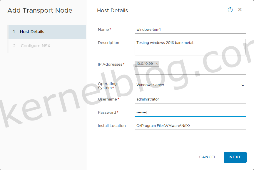 bare metal transport node