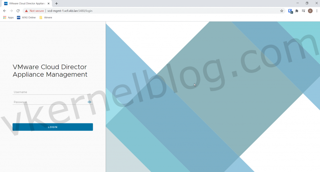 Cloud DIrector web console