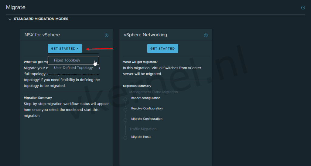 Migration Coordinator Fixed Topology