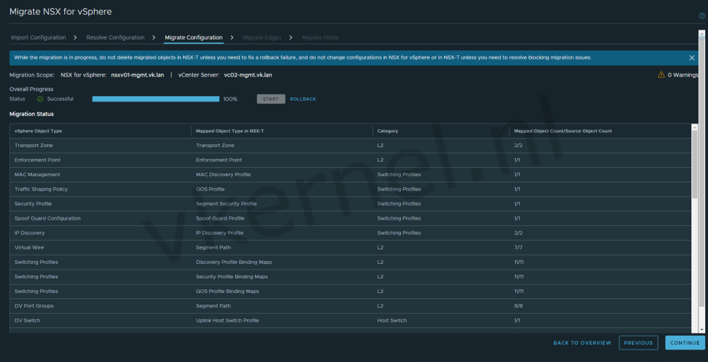 Migrate Configuration