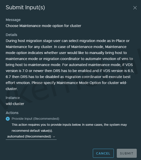 Maintenance mode option