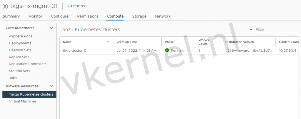 Tanzu kubernetes clusters