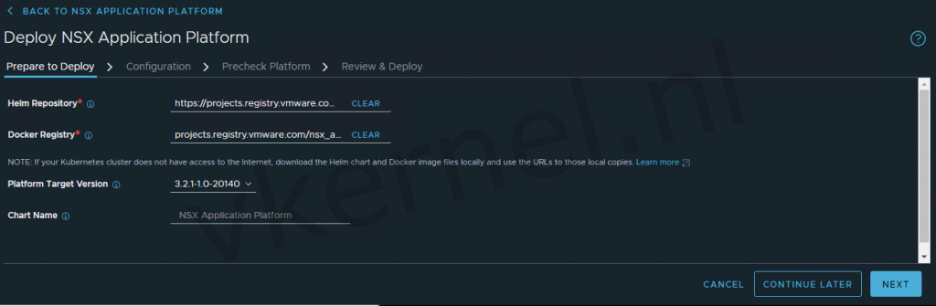 NAPP deployment NSX-T screenshot 2