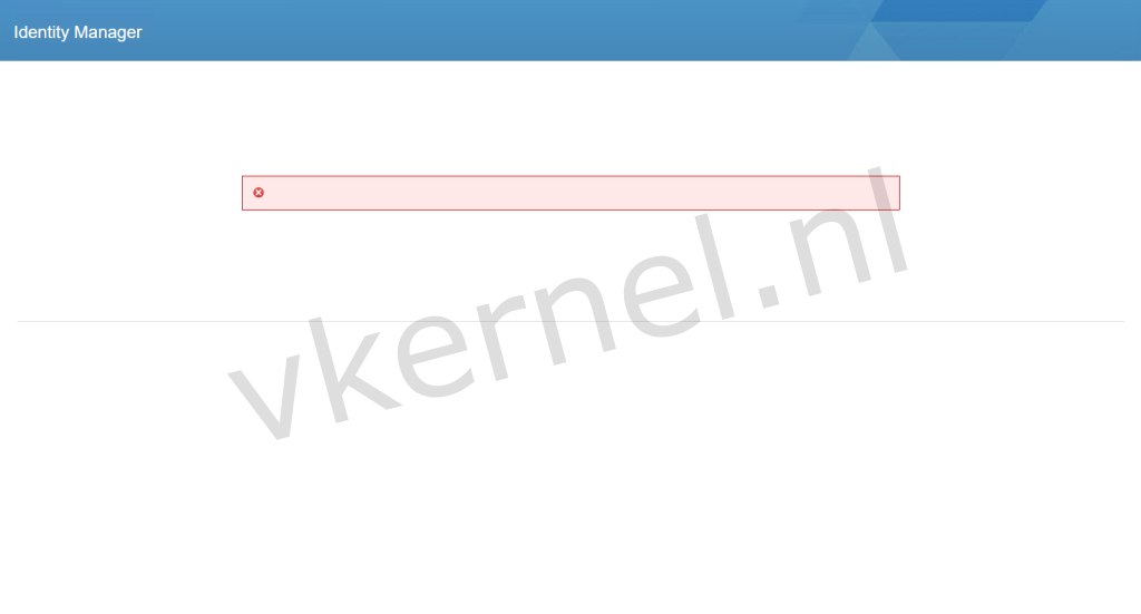 error configurator page vidm