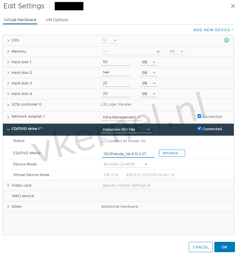 vRA mount Upgrade repository ISO