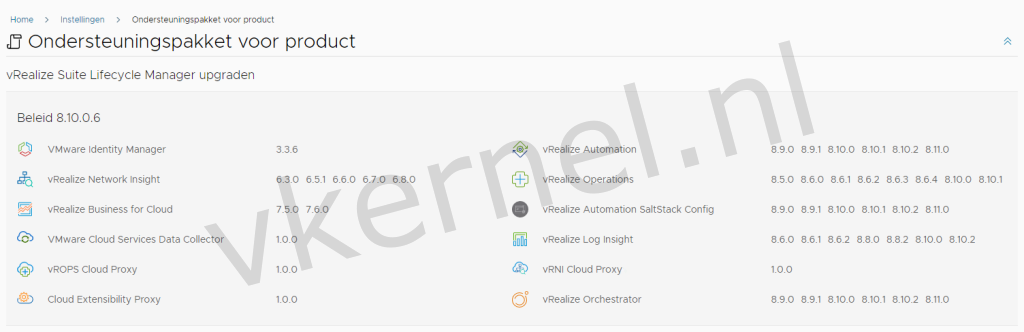 vRSLCM Product Support Pack