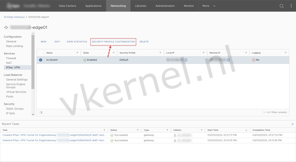 IPSec VPN Tunnel Phase 2 settings