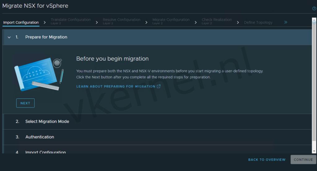 Import configuration