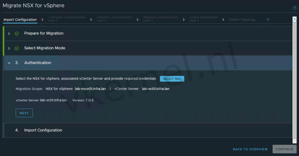 Import configuration 2