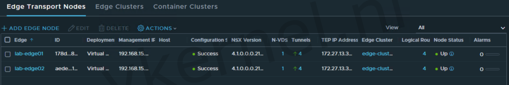 Edge transport nodes