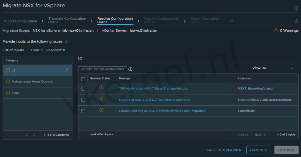 Resolve Configuration Layer 2