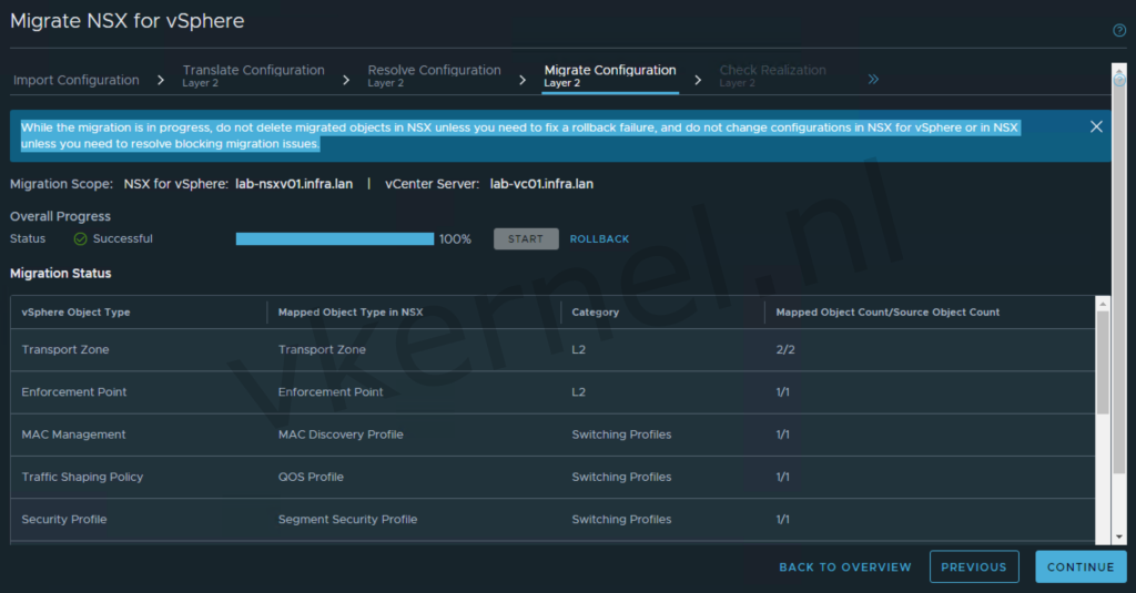 Migrate Configuration Layer 2
