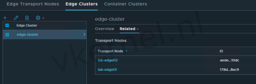 NSX Edge cluster