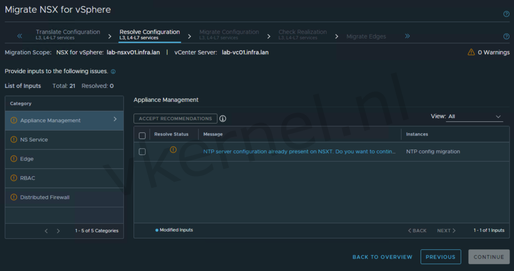 Resolve Configuration L3, L4-L7 Services