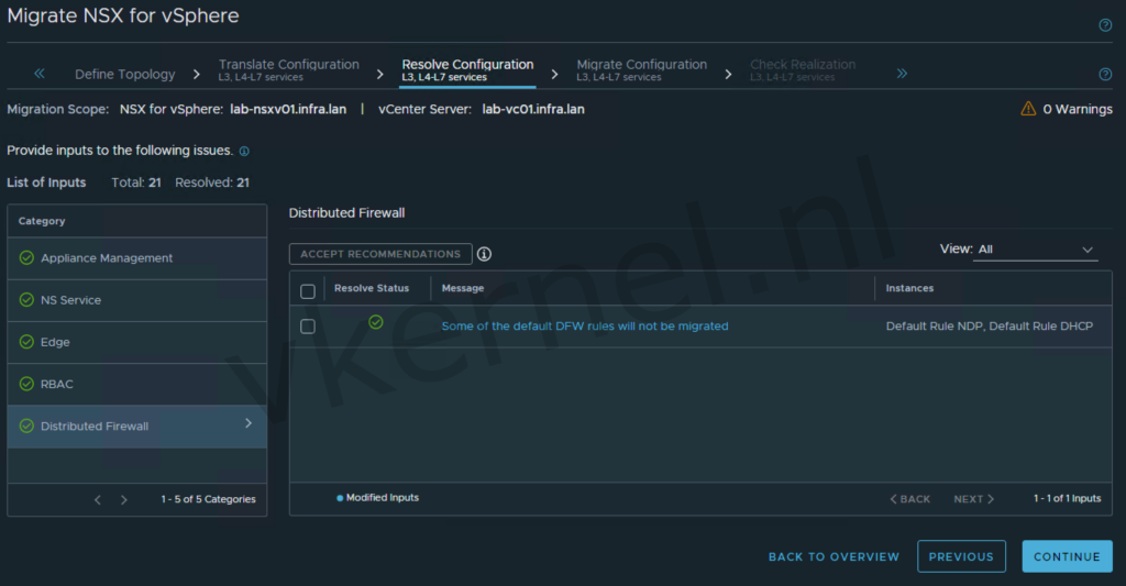 Resolve Configuration L3, L4-L7 Services