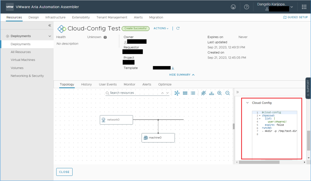 Cloud-config vRA VMware