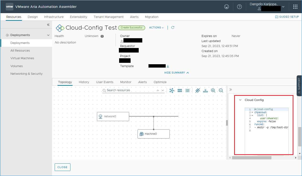 Remove cloud-config from existing vRA 8 deployments