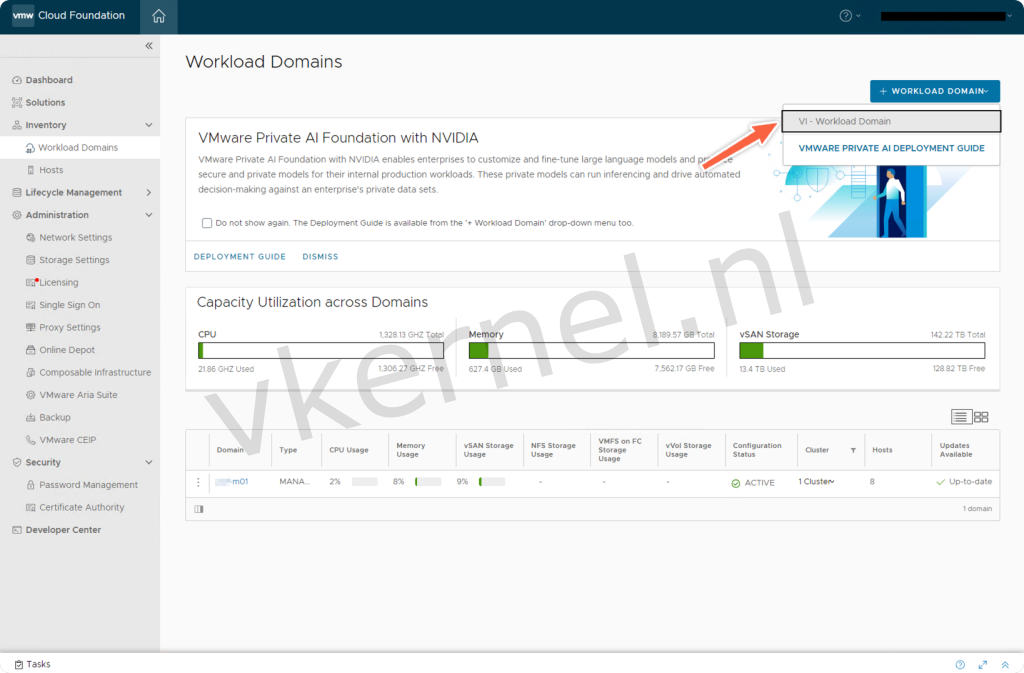Deploy VI Workload Domain