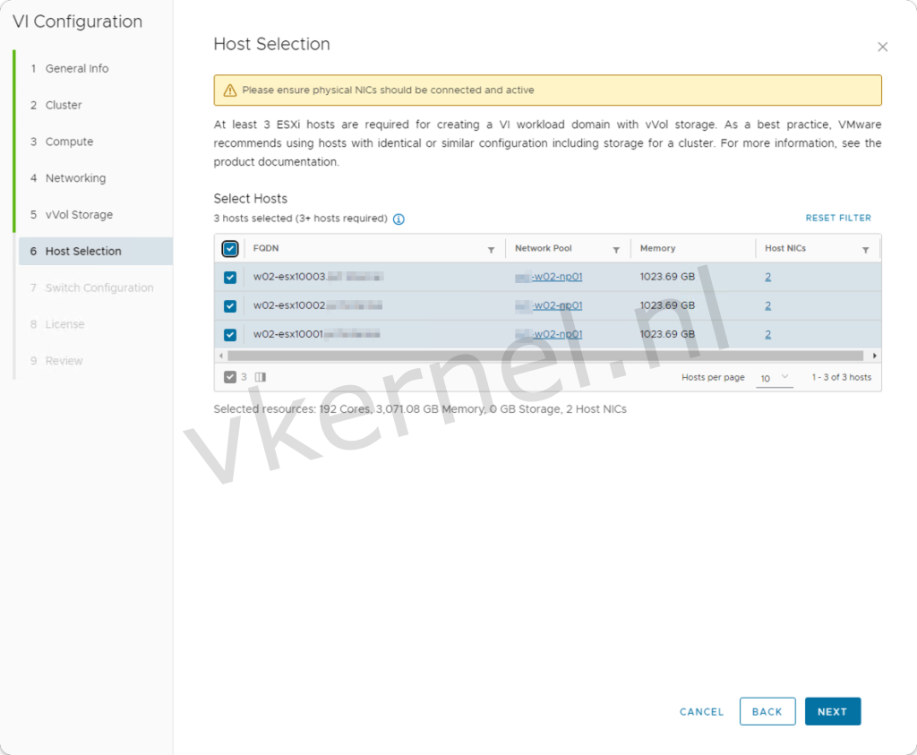 Deploy VI Workload Domain