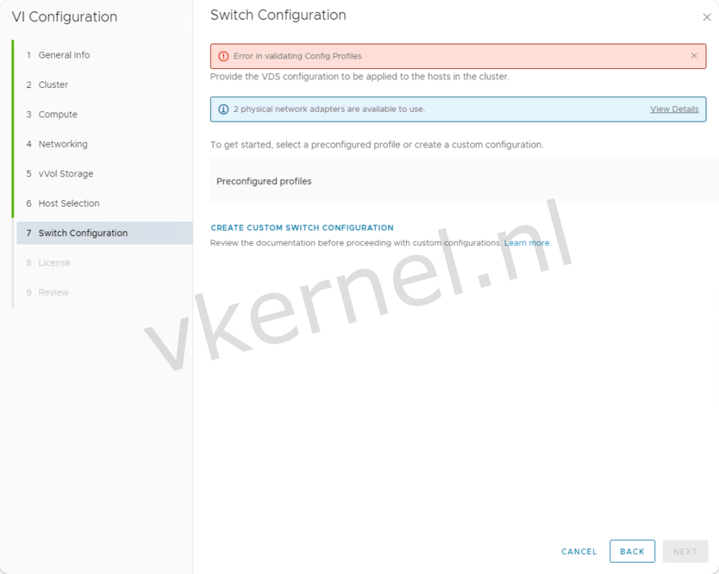 Deploy VI Workload Domain