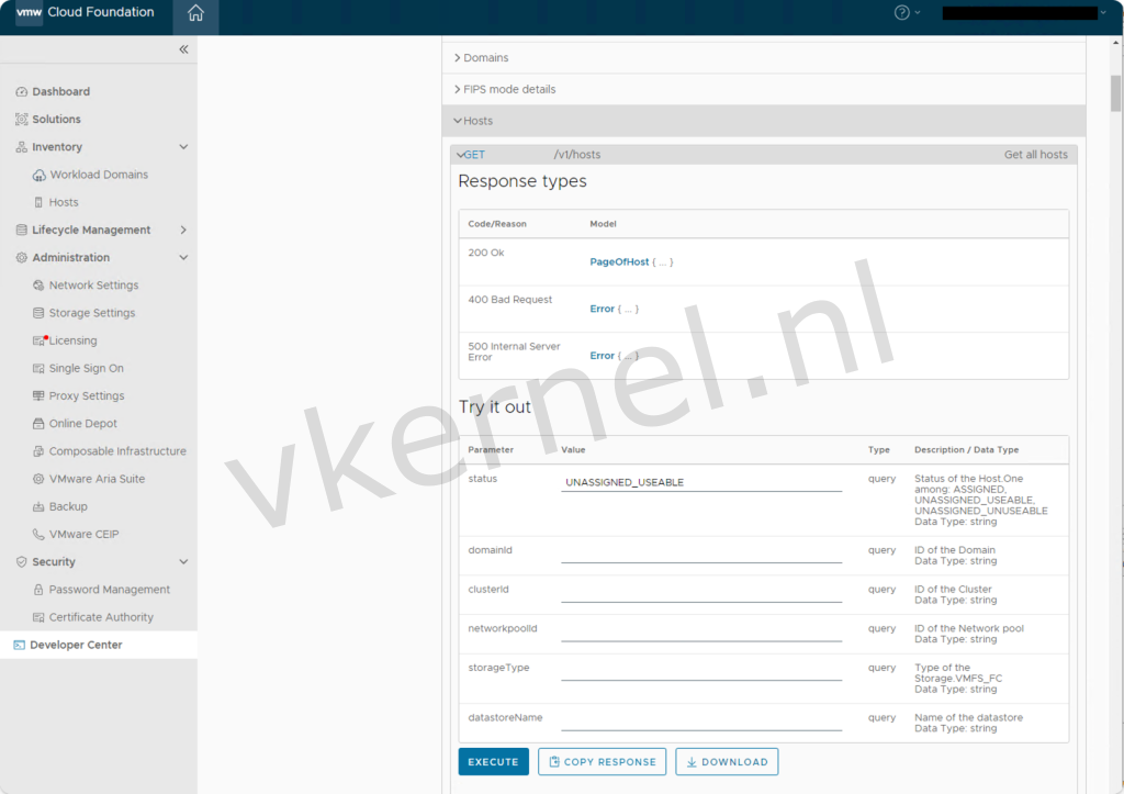 Deploy VI Workload Domain