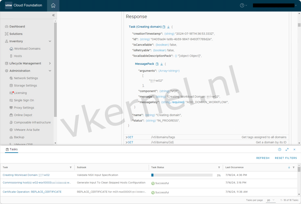 Deploy VI Workload Domain