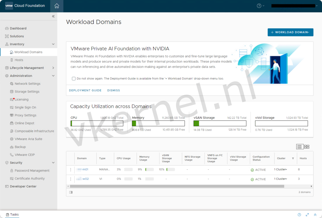 Deploy VI Workload Domain