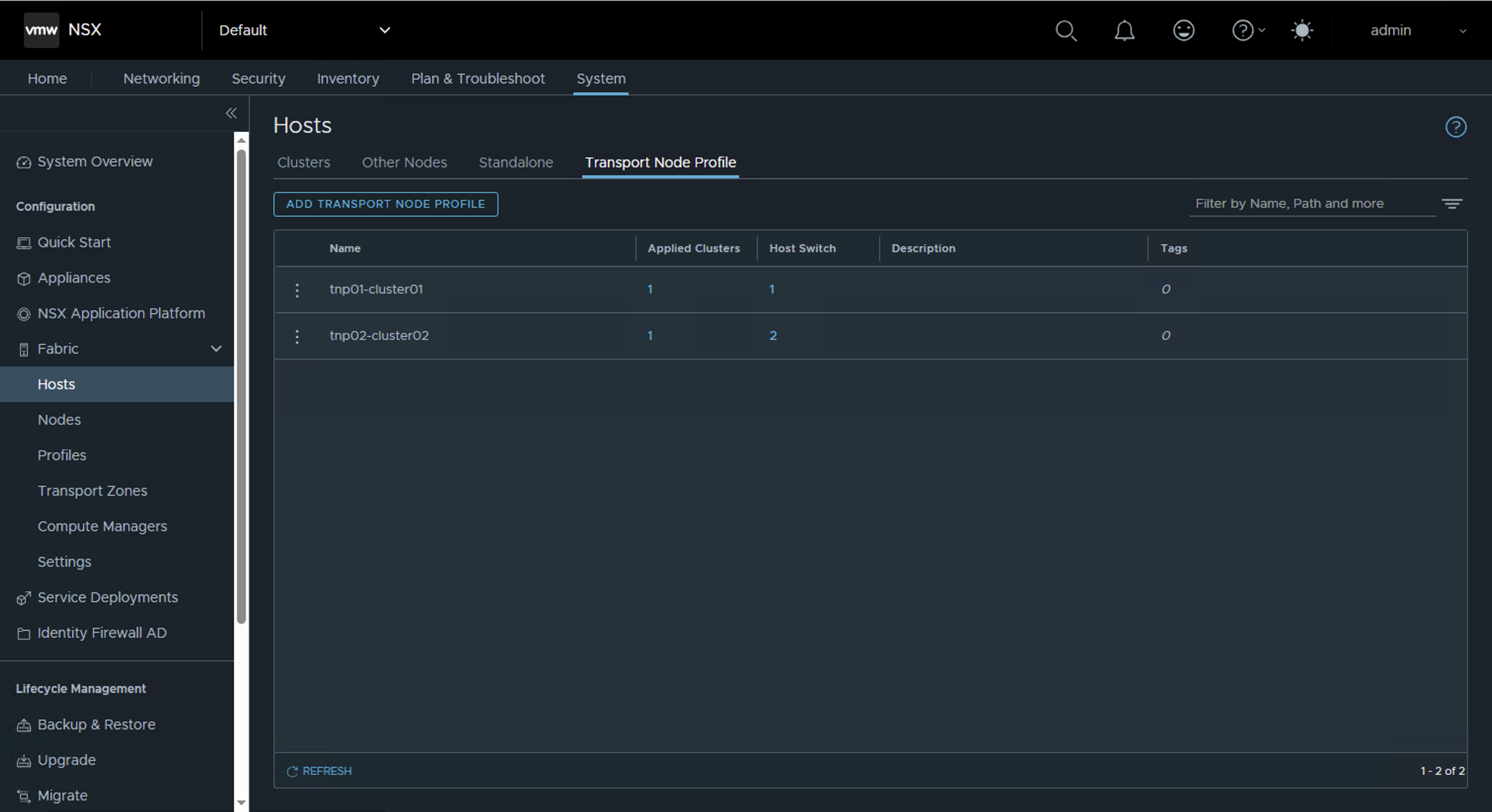 Transport Zone Assignment